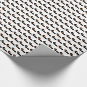 Black & Tan Long Hair Dachshund Cadeaupapier (Hoek)