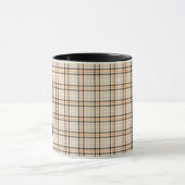 Black Tan Pattern Holiday Mok (Midden)
