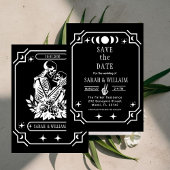 black tarot Goth save the date wedding Invitation