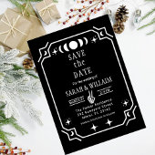 black tarot Goth save the date wedding Invitation Kaart