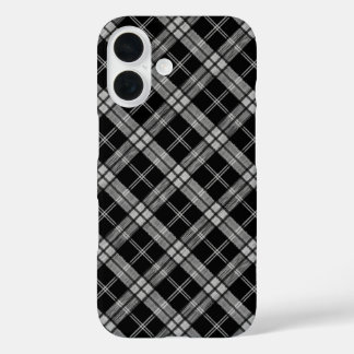 Black Tartan iPhone 16 Hoesje