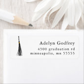 Black Tassel Afstuderen retouradres Etiket (Insitu)