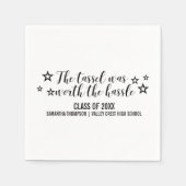 Black Tassel Worth Hassle Afstuderen Servetten (Voorkant)