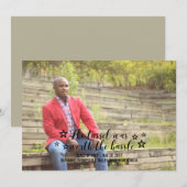 Black Tassel Worth Hassle Foto Afstuderen Aankondiging (Voorkant / Achterkant)