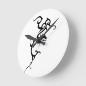 Black Tattoo Dragon Design Ronde Klok (Hoek)