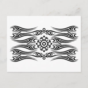 Black Tattoo Tribal 1 Briefkaart