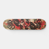 Black Tattoo Tribal 2 | rode verf Skateboard (Horizontaal)