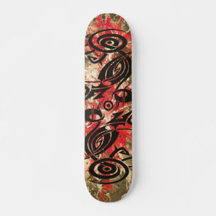 Black Tattoo Tribal 2 rode verf Skateboard