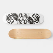 Black Tattoo Tribal 2 Skateboard (Horizontaal)