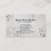 *~* Black Taupe Abstract Glitter Visitekaartje (Achterkant)