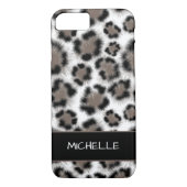 Black Taupe Leopard Print  Case-Mate iPhone Case (Achterkant)