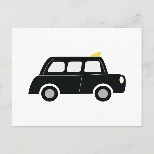 Black Taxi Briefkaart (Voorkant)