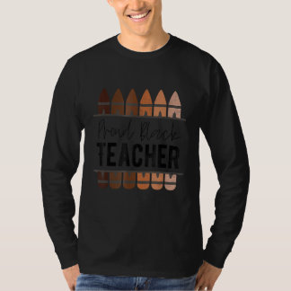 Black Teacher Educator Magic Africa Proud History T-shirt