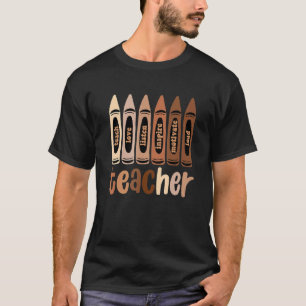 Black Teacher Magic Teach Love Luister Inspire Mot T-shirt