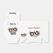 Black Teapot Floral vanmiddag High Tea 50 Birthday Bedankdoosjes (Uitgevouwen)