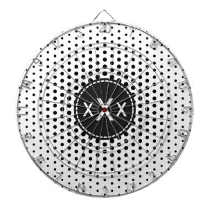 Black Techno Stippen Modern Monogram Dartbord