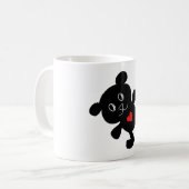 Black Teddy Bear Love Koffiemok (Voorkant links)