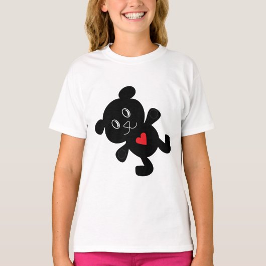 Black Teddy Bear Love T-shirt (Voorkant)