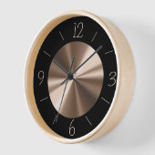 Black tendance avec horloge murale centre en bronz (Angle)