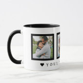 Black Text Custom Photo Mok (Links)