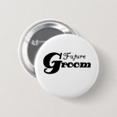Black Text Future Groom Ronde Button 5,7 Cm (Voorkant /achterkant)