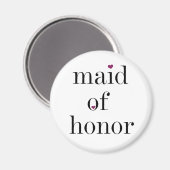 Black Text Maid of Honor Magnet (Recto/Verso)