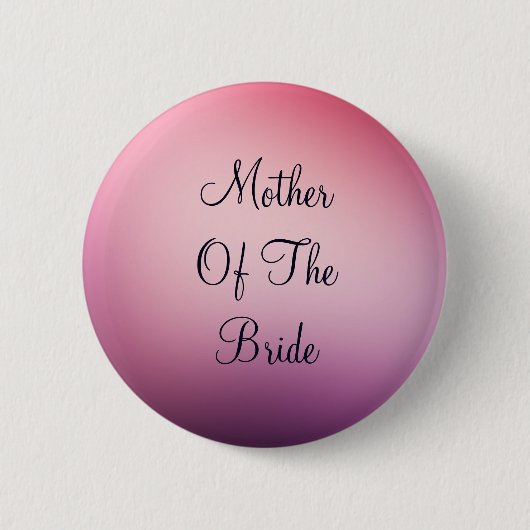 Black Text Moeder of Bride Button (Voorkant)