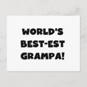 Black Text 's Werelds Beste Grampa T-shirts Gesche Briefkaart (Voorkant)
