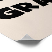 Black Text 's Werelds Beste Grampa T-shirts Gesche Poster (Hoek)