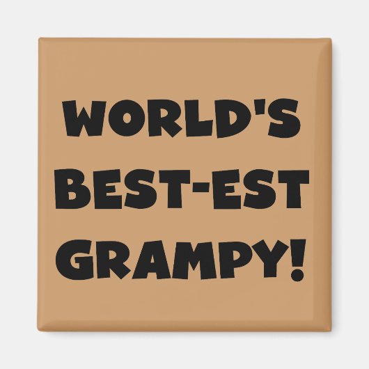 Black Text 's Werelds beste Grampy Gifts Magneet (Voorkant)