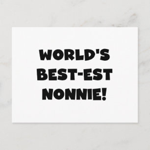 Black Text 's Werelds beste Nonnie Gifts Briefkaart