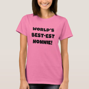 Black Text 's Werelds beste Nonnie Gifts T-shirt