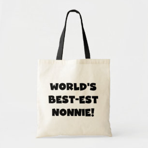 Black Text 's Werelds beste Nonnie Gifts Tote Bag