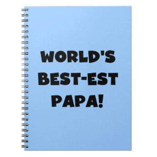 Black Text 's Werelds Beste Papa Tshirts en gesche Notitieboek