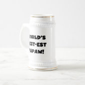 Black Text 's Werelds beste Papaw geschenken Bierpul (Voorkant links)