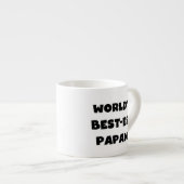 Black Text 's Werelds beste Papaw geschenken Espresso Kop (Voorkant rechts)
