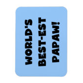 Black Text 's Werelds beste Papaw geschenken Magneet (Verticaal)