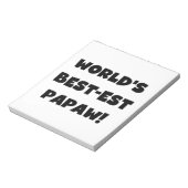 Black Text 's Werelds beste Papaw geschenken Notitieblok (Gedraaid)