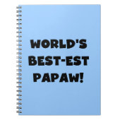 Black Text 's Werelds beste Papaw geschenken Notitieboek (Voorkant)
