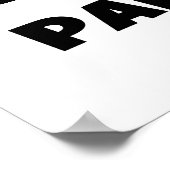 Black Text 's Werelds beste Papaw geschenken Poster (Hoek)