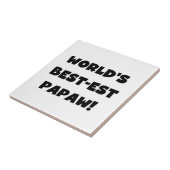 Black Text 's Werelds beste Papaw geschenken Tegeltje (Zijkant)