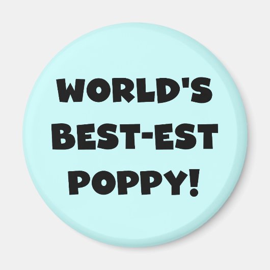 Black Text 's Werelds beste Poppy Gifts Magneet (Voorkant)