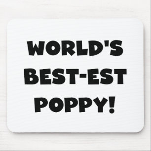 Black Text 's Werelds beste Poppy Gifts Muismat