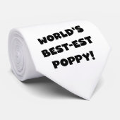 Black Text 's Werelds beste Poppy Gifts Stropdas (Opgerold)