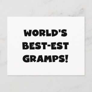 Black Text World's Best-est Gramps Gifts Briefkaart
