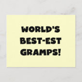Black Text World's Best-est Gramps Gifts Briefkaart (Voorkant)