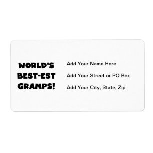 Black Text World's Best-est Gramps Gifts Etiket