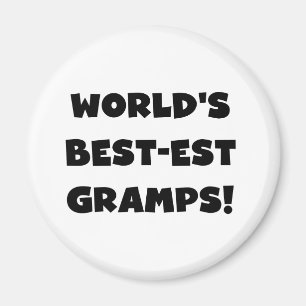 Black Text World's Best-est Gramps Gifts Magneet