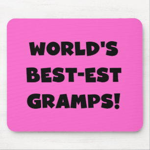 Black Text World's Best-est Gramps Gifts Muismat