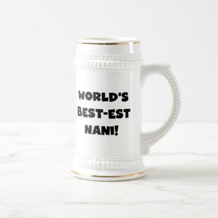 Black Text World's Best-est Nani T-shirts en gesch Bierpul